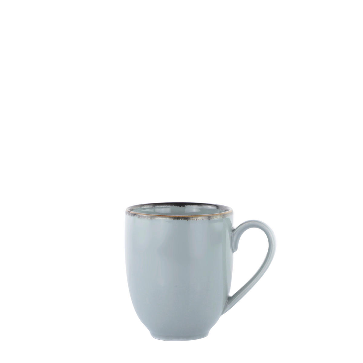 KAFFEEBECHER AQUA BLUE GRIGIO  440 ml   - Blaugrau, Trend, Keramik (8,9/10,6cm) - Novel