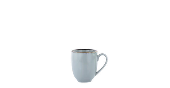 KAFFEEBECHER AQUA BLUE GRIGIO 440 ml - Blaugrau, Trend, Keramik (8,9/10,6cm) - Novel