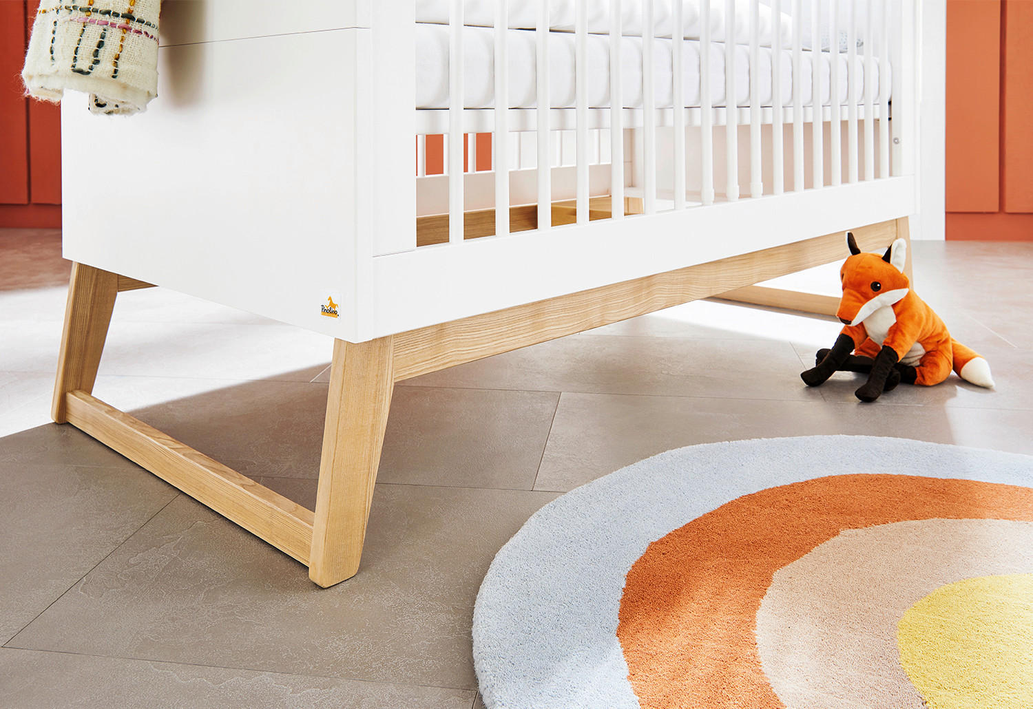 BABYZIMMER BRIDGE  - Eschefarben/Weiß, Design, Holz/Holzwerkstoff - Pinolino