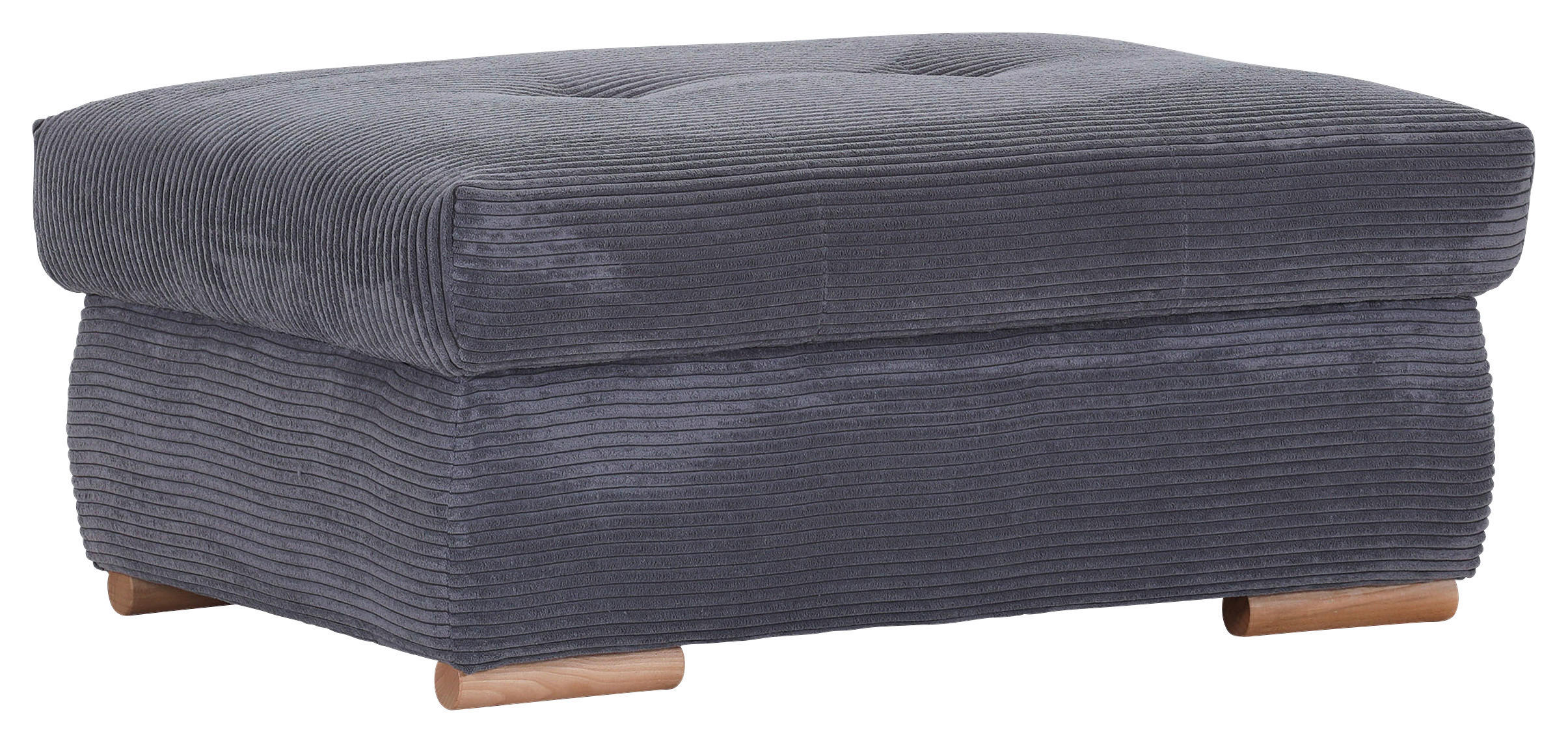 HOCKERBANK in Textil Dunkelgrau  - Eichefarben/Dunkelgrau, KONVENTIONELL, Holz/Textil (103/45/71cm) - Carryhome