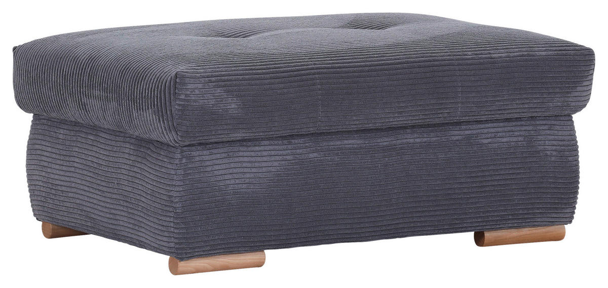 HOCKERBANK in Textil Dunkelgrau  - Eichefarben/Dunkelgrau, Konventionell, Holz/Textil (103/45/71cm) - Carryhome
