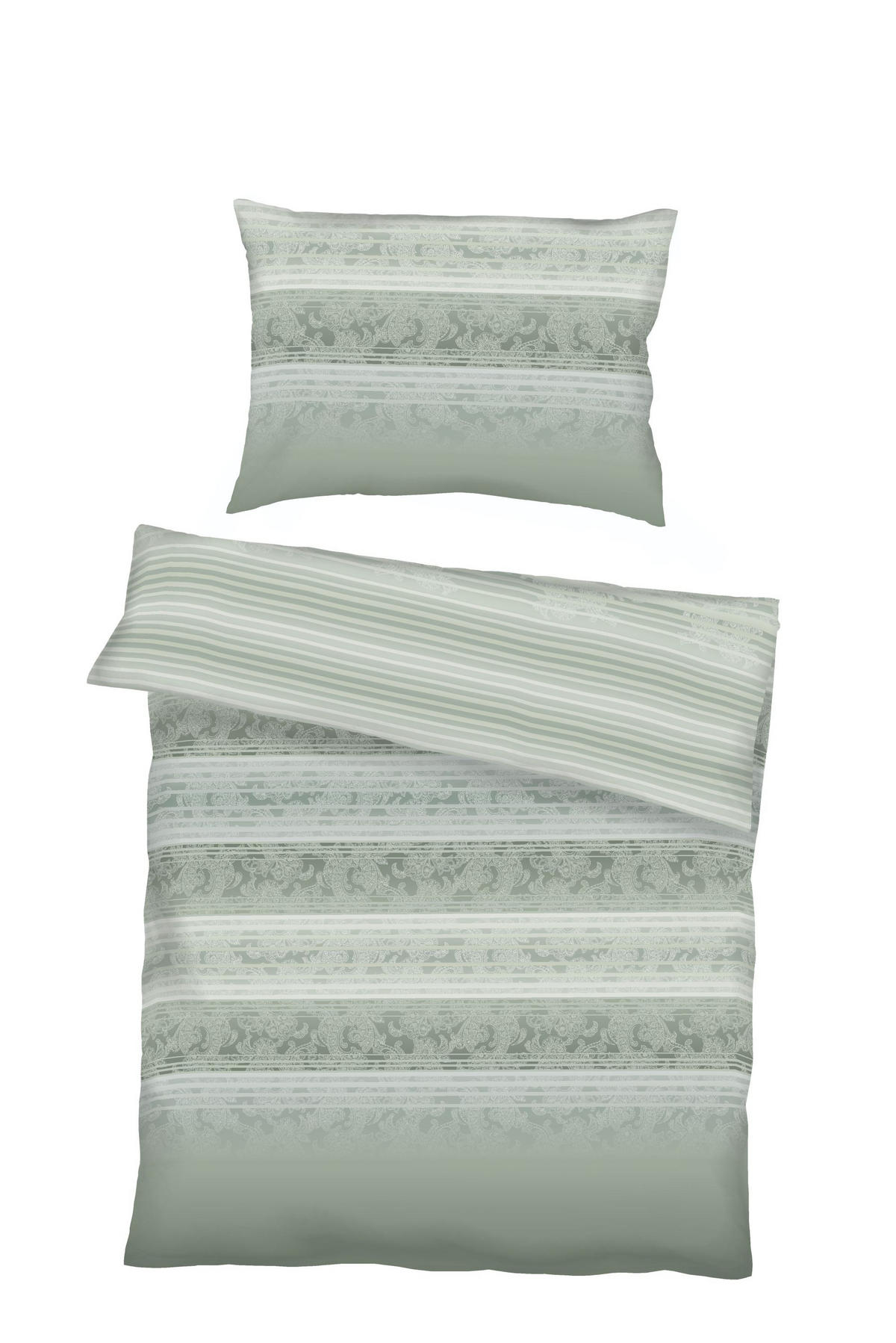 BETTWÄSCHE Palace Makosatin 140/200 cm  - Khaki, Design, Textil (140/200cm) - Kaeppel