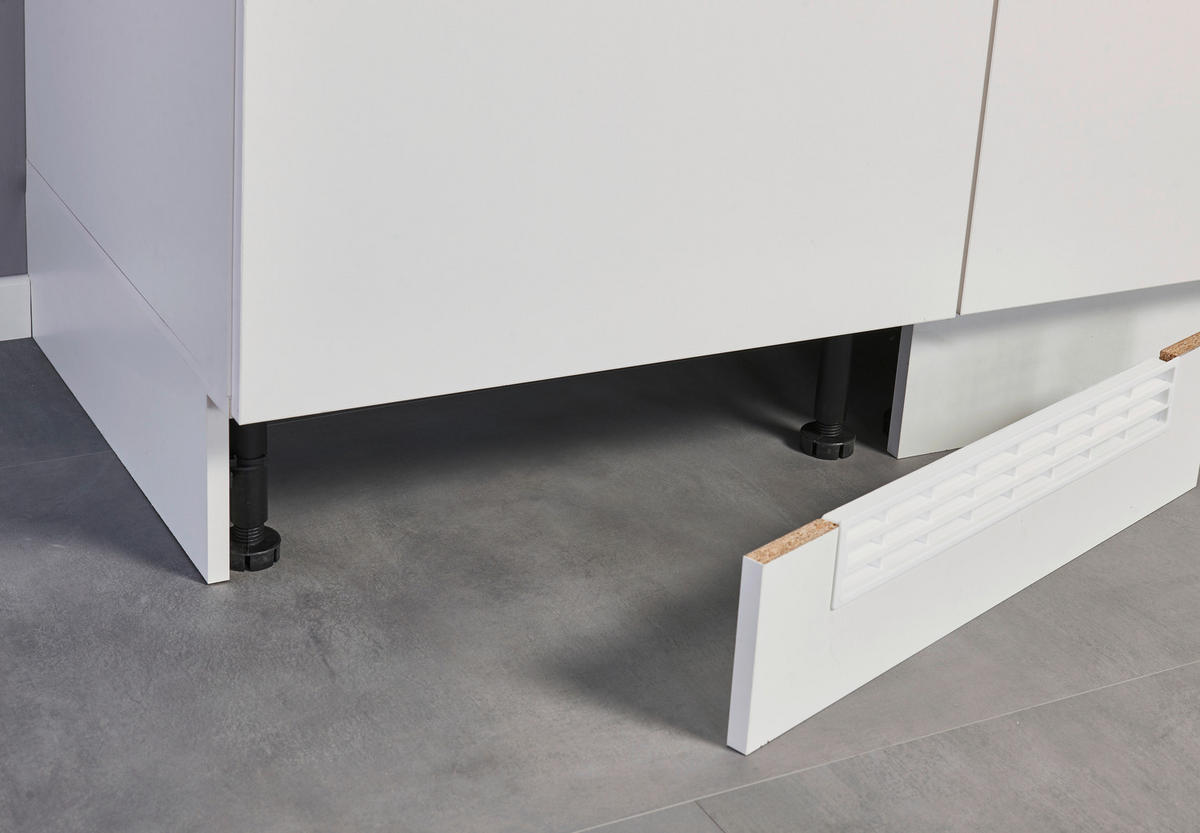 KÜCHENLEERBLOCK 340 cm   in Weiß, Eichefarben  - Eichefarben/Beige, Design, Holzwerkstoff/Metall (340cm) - MID.YOU