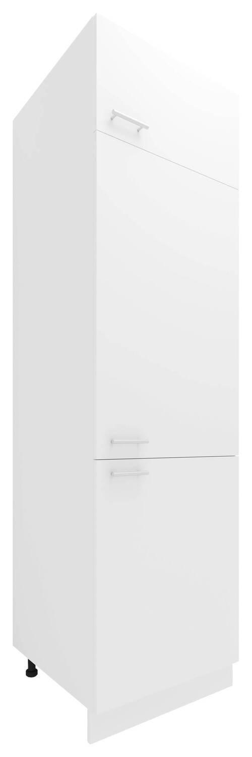 GESCHIRRSCHRANK 60/207/57 cm  in Weiß  - Alufarben/Weiß, KONVENTIONELL, Holzwerkstoff/Metall (60/207/57cm) - MID.YOU