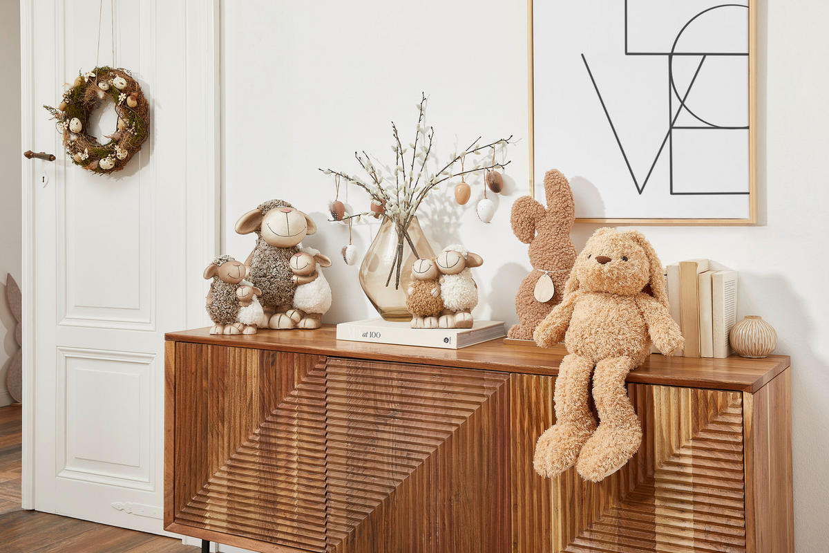 FRÜHLINGSKRANZ  - Beige/Braun, LIFESTYLE, Naturmaterialien/Holz (25cm)