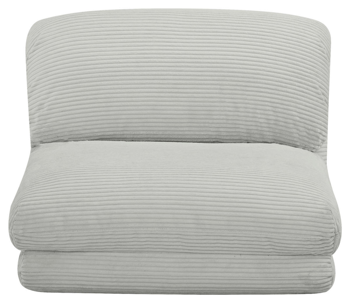 BÄDDFÅTÖLJ i manchester ljusgrå  - ljusgrå, Design, metall/textil (82/58/78cm) - Livetastic
