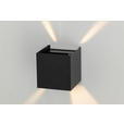 LED-WANDLEUCHTE 10/10/10 cm - Schwarz, Basics, Kunststoff/Metall (10/10/10cm) - Novel