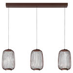 LED-HÄNGELEUCHTE Cage 102,5/22,5/50-150 cm  - Braun, Design, Kunststoff/Metall (102,5/22,5/50-150cm) - Dieter Knoll