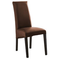 STUHL  in Lederlook  - Buche Kolonial/Braun, Konventionell, Holz/Textil (47/102/57cm) - Carryhome