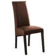 STUHL  in Lederlook Textil  - Buche Kolonial/Braun, KONVENTIONELL, Holz/Textil (47/102/57cm) - Carryhome