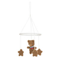 MOBILE Bär Fred  - Hellbraun, Basics, Textil (18/18/4cm) - Fehn