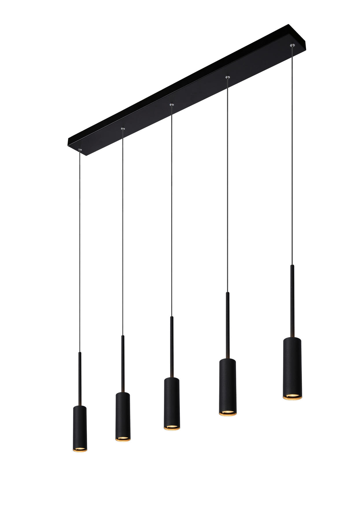 HÄNGELEUCHTE Tubule 101/10/167 cm   - Schwarz, Design, Metall (101/10/167cm) - Lucide