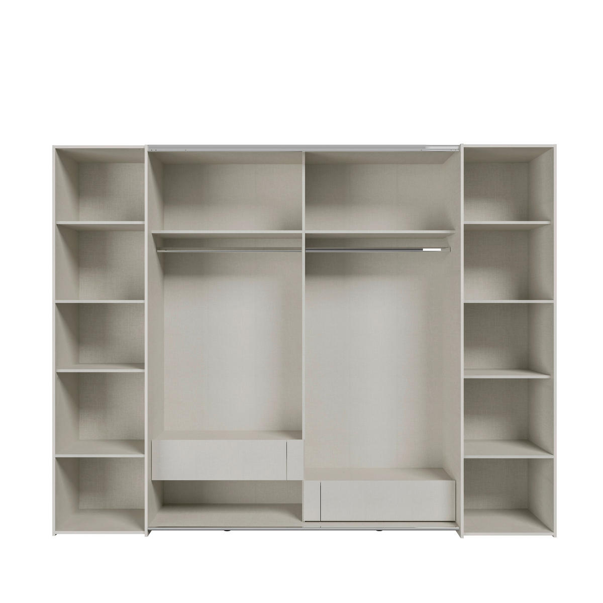 ORMAR ZA ODJEĆU boje pijeska   - boje pijeska/crna, Moderno, drvni materijal/metal (270,3/210,5/61,2cm) - Hom`in