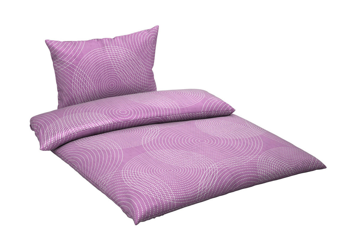 POSTEĽNÁ BIELIZEŇ, satén, lila, 140/200 cm - lila, Konventionell, textil (140/200cm) - Novel