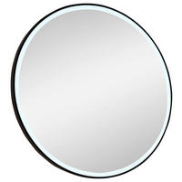 BADEZIMMERSPIEGEL 90/90/3,2 cm  - Klar/Schwarz, Design, Glas/Kunststoff (90/90/3,2cm) - Sadena