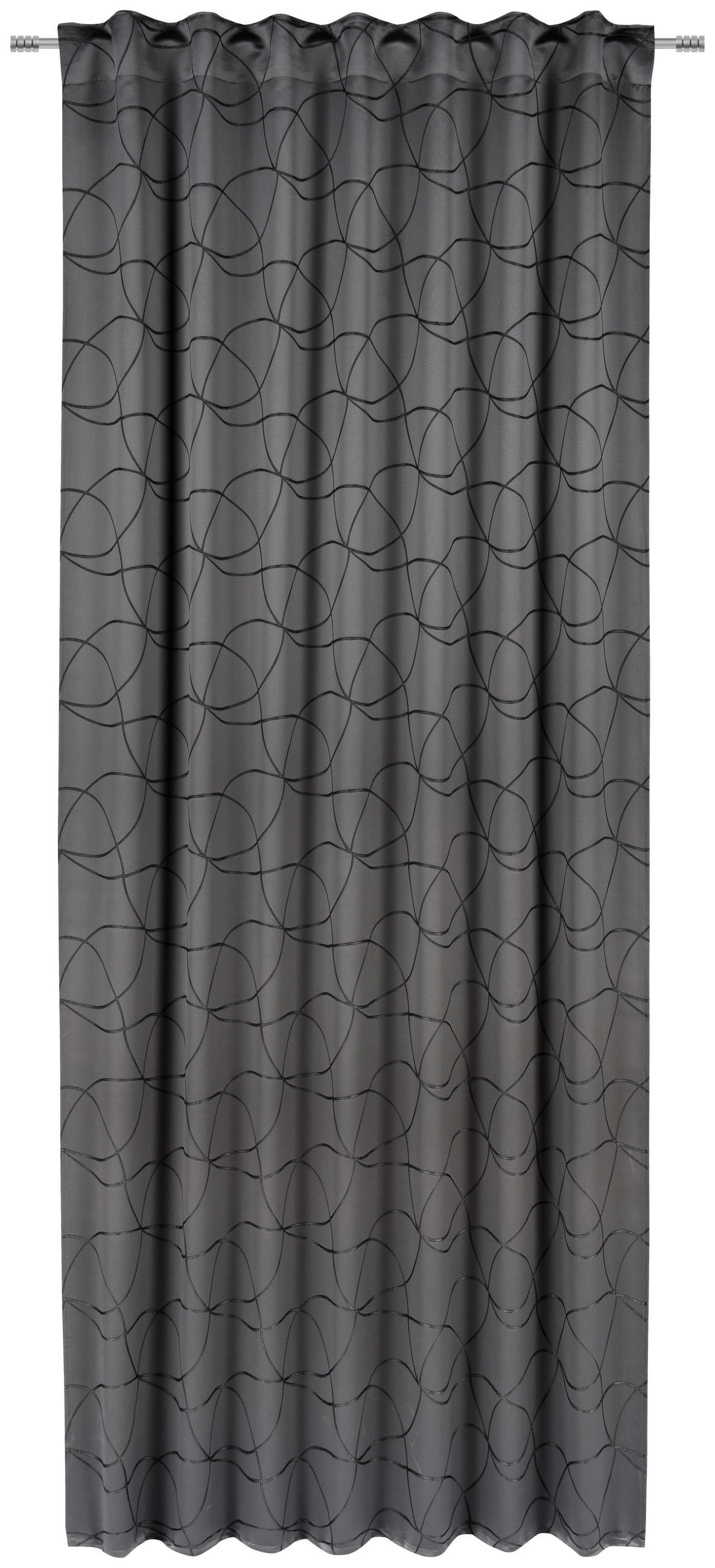 FERTIGVORHANG blickdicht 140/245 cm   - Schwarz, KONVENTIONELL, Textil (140/245cm) - Dieter Knoll