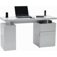 SCHREIBTISCH 140/55/76 cm Weiß Stauraum  - Weiß, KONVENTIONELL, Holzwerkstoff (140/55/76cm) - Venda