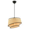 HÄNGELEUCHTE 32/65 cm   - Beige/Schwarz, Design, Textil/Metall (32/65cm) - P & B