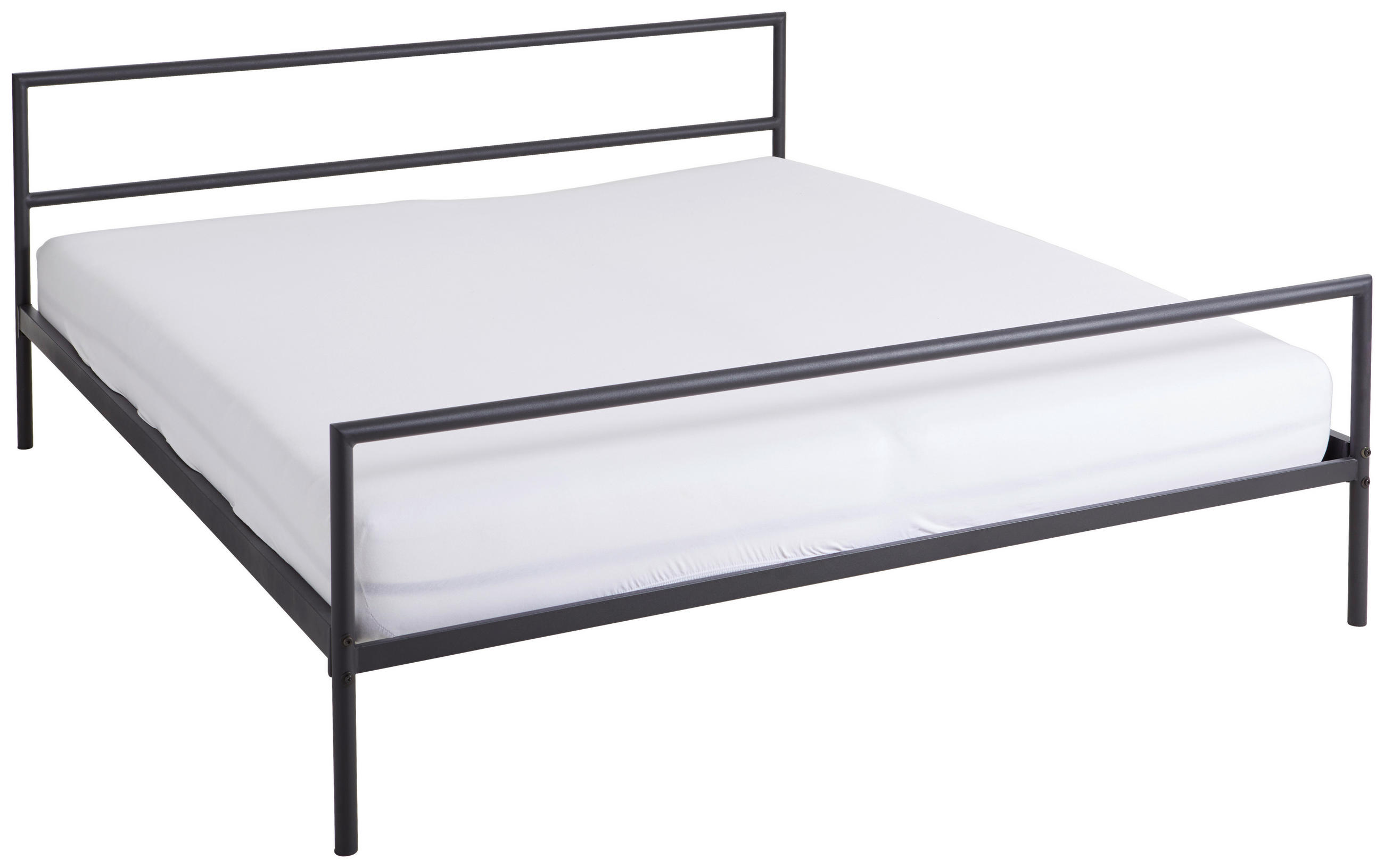 METALLBETT 180/200 cm  in Schwarz  - Schwarz, Design, Metall (180/200cm) - Livetastic