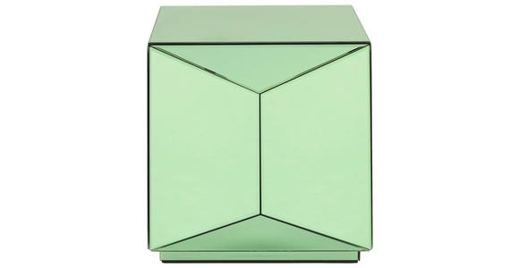 BEISTELLTISCH 40/40/40 cm Grün quadratisch  - Grün, Trend, Glas/Holzwerkstoff (40/40/40cm) - Novel