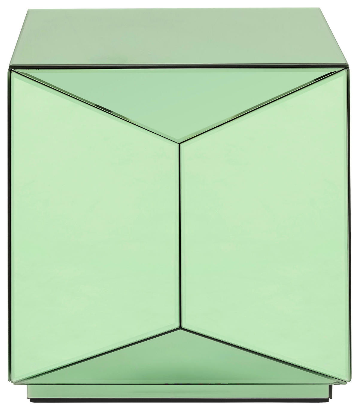 BEISTELLTISCH 40/40/40 cm Grün quadratisch  - Grün, Trend, Glas/Holzwerkstoff (40/40/40cm) - Novel