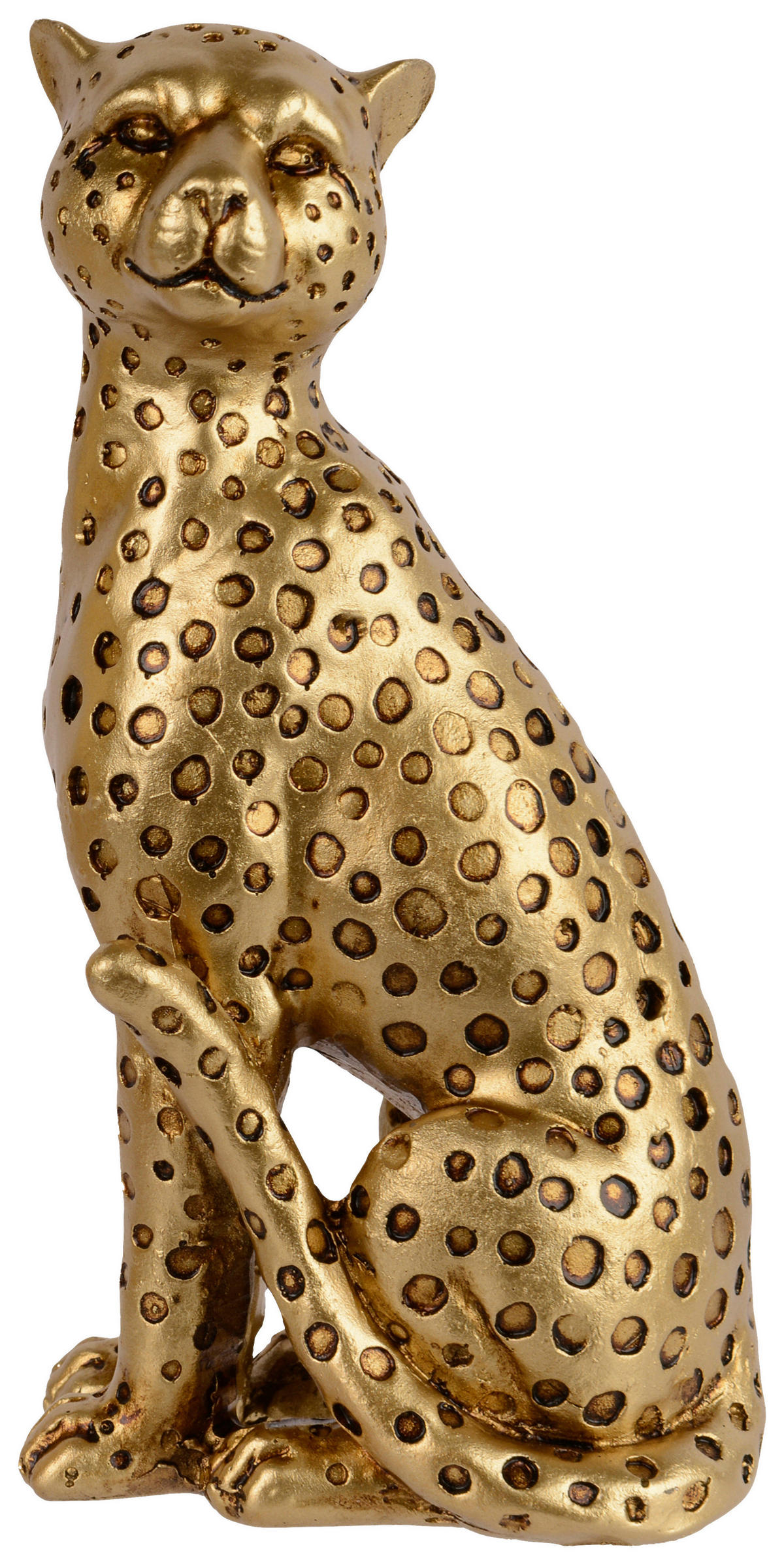 DEKOLEOPARD - Goldfarben, Trend, Kunststoff (8/6/16cm) - Ambia Home