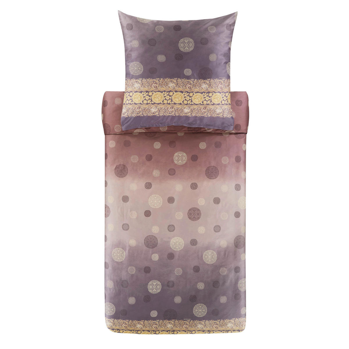 POSTELJNINA PALLAVICINO 140/200 cm saten siva  - siva, Konvencionalno, tekstil (140/200cm) - Bassetti