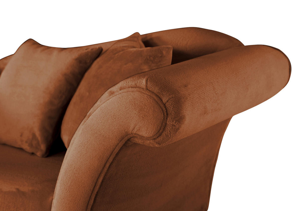 SESSEL Chenille Kupferfarben    - Schwarz/Kupferfarben, Design, Textil/Metall (138/83/85cm)