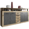 SIDEBOARD  in 190/95/32 cm  - Eichefarben/Anthrazit, Basics (190/95/32cm) - MID.YOU