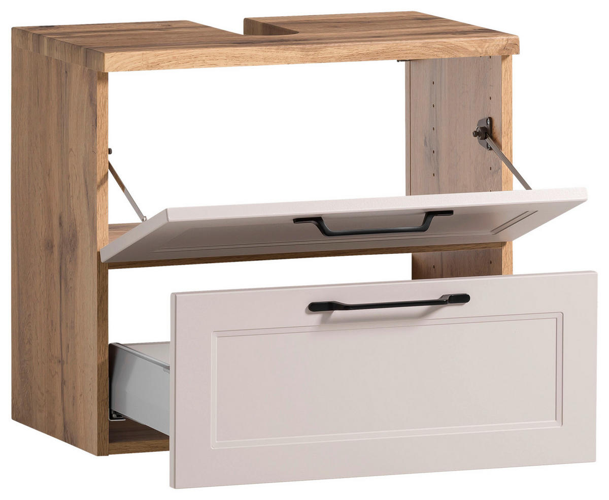 WASCHBECKENUNTERSCHRANK 60/55/35 cm  - Kaschmir/Eiche Wotan, ROMANTIK / LANDHAUS, Holzwerkstoff/Kunststoff (60/55/35cm) - Xora