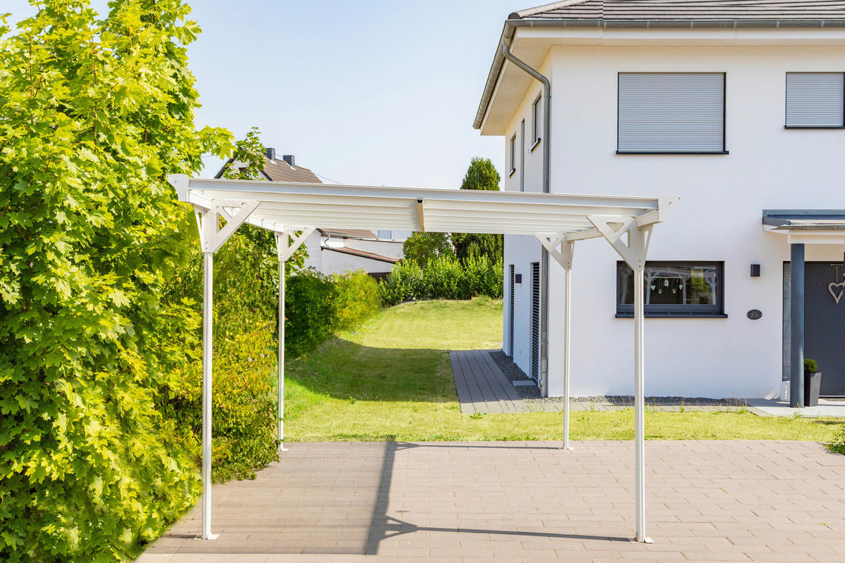 CARPORT - Weiß, Basics, Kunststoff/Metall (305/232/503cm)