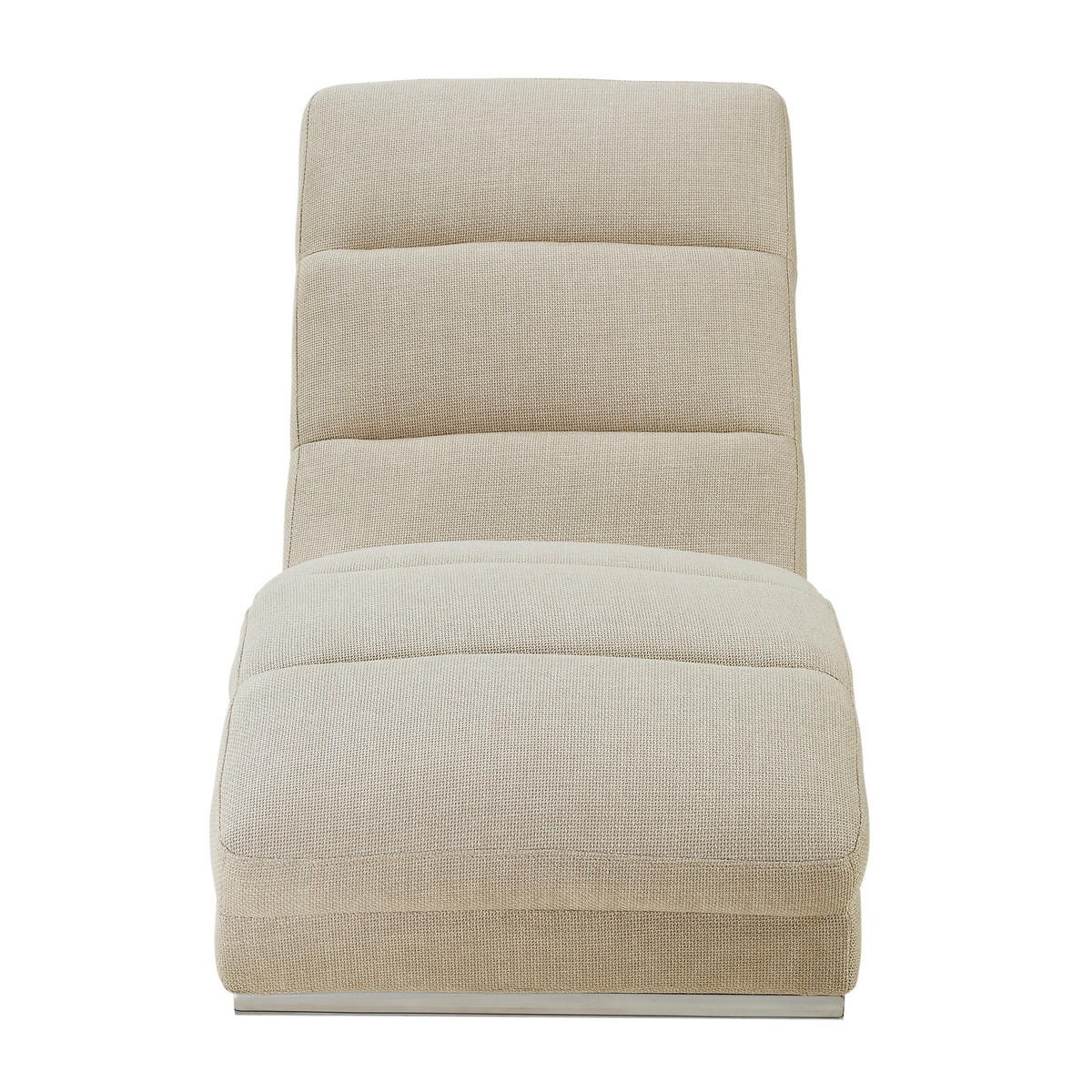 RELAXLIEGE in Struktur Beige, Chromfarben  - Chromfarben/Beige, MODERN, Textil/Metall (170/82/60cm) - Livetastic