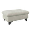 HOCKER in Textil Creme  - Chromfarben/Creme, Konventionell, Textil/Metall (108/46/108cm) - Livetastic