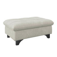 HOCKER Chenille Elfenbein  - Chromfarben/Elfenbein, KONVENTIONELL, Textil/Metall (108/46/108cm) - Livetastic