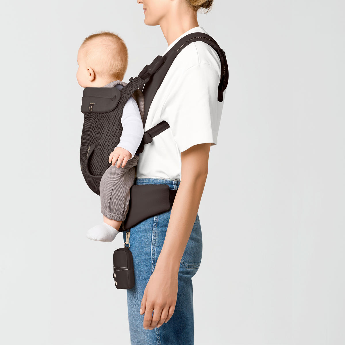 BABYTRAGE Laya  - Dunkelbraun, Basics, Textil (50/60cm) - Cybex