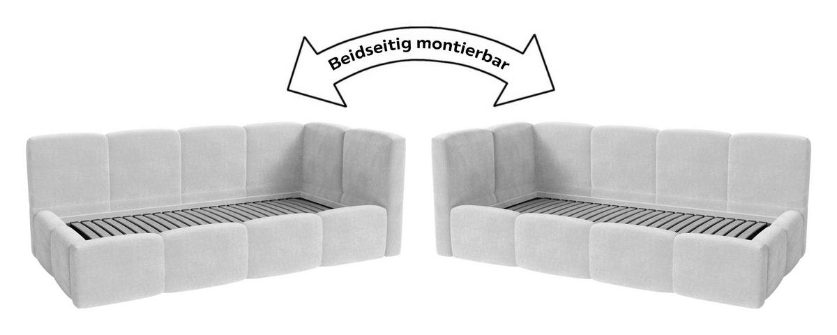 POLSTERBETT 90/200 cm,  in Anthrazit, Lattenrost, Bettkasten,  - Anthrazit/Schwarz, Design, Holz/Textil (90/200cm) - Chameo