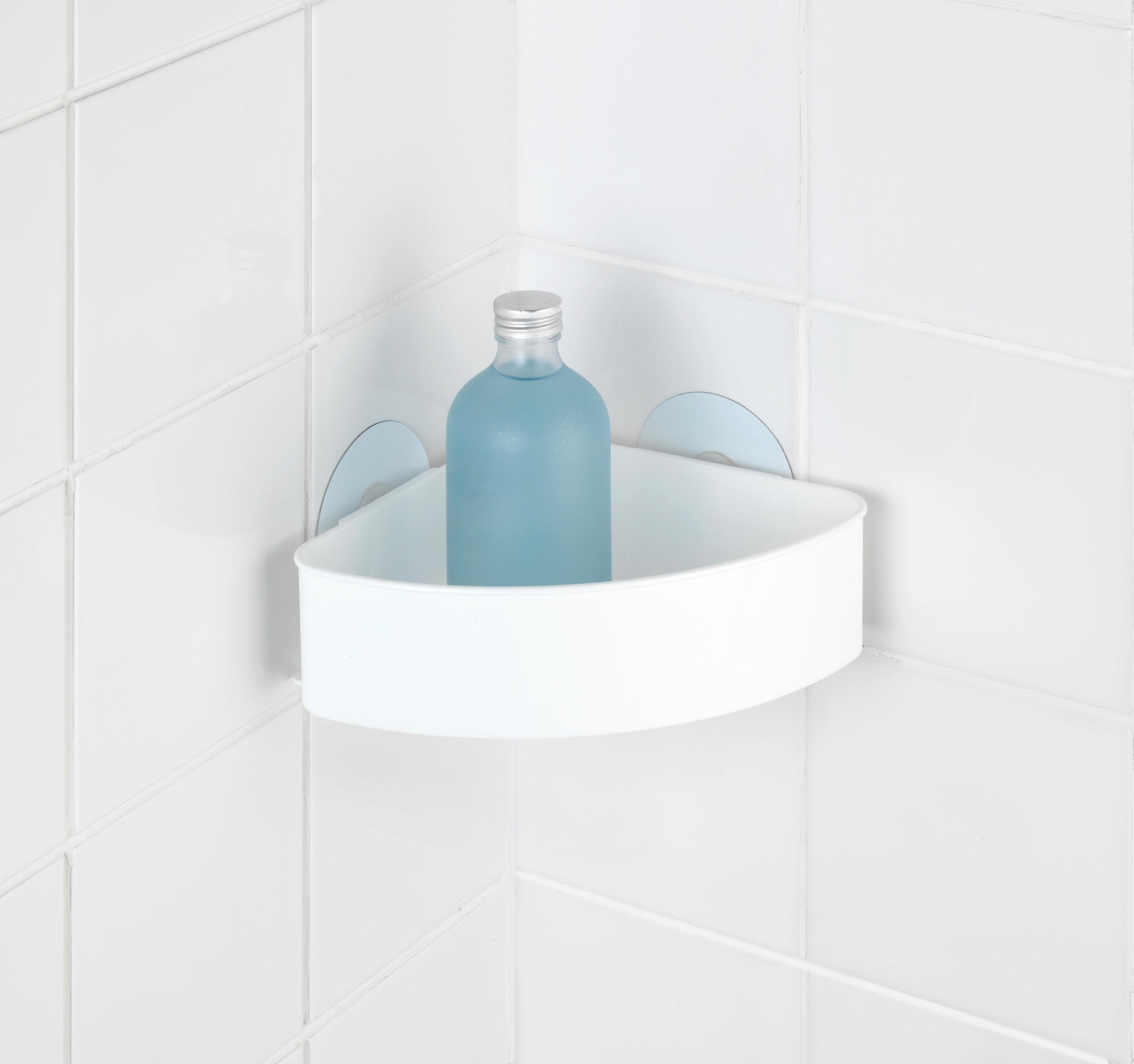ZUHANYKOSÁR 24/9,5/17,5 cm  - áttetsző/fehér, Basics, műanyag (24/9,5/17,5cm) - Wenko