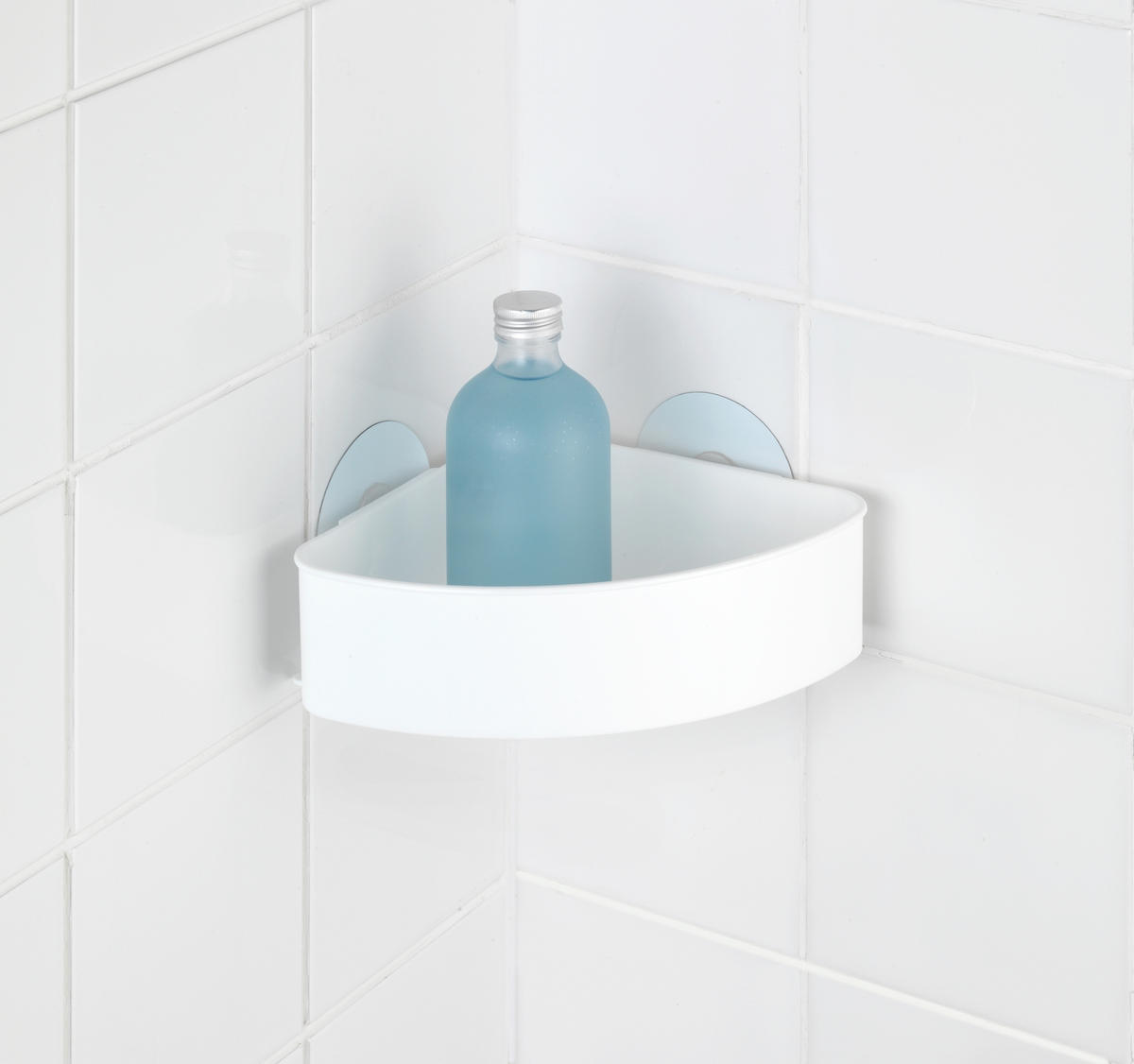 ZUHANYKOSÁR 24/9,5/17,5 cm  - áttetsző/fehér, Basics, műanyag (24/9,5/17,5cm) - Wenko