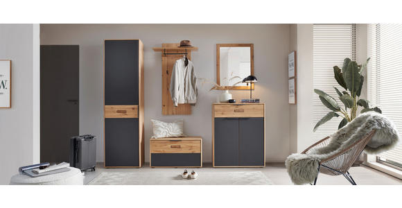 SPIEGEL 65/80/2 cm  - Eiche Bianco, Natur, Glas/Holz (65/80/2cm) - Linea Natura