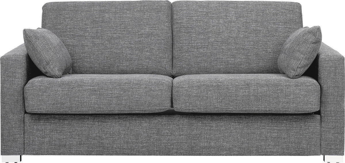 SCHLAFSOFA in Textil Hellgrau  - Chromfarben/Hellgrau, Konventionell, Textil/Metall (188/86/97cm) - Novel