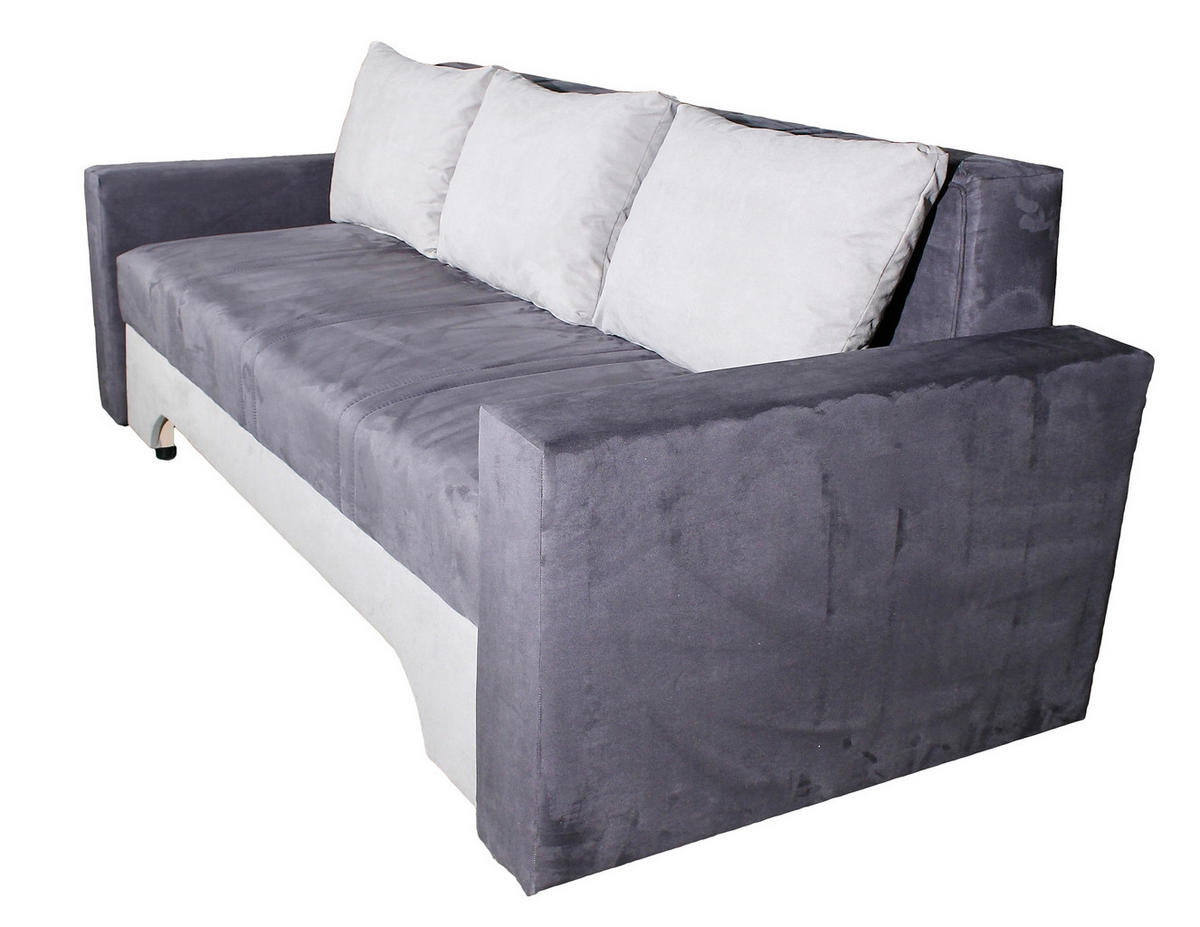 TROSED  - boja aluminijuma, Dizajnerski, koža/drvo (235/85/80cm) - Xora