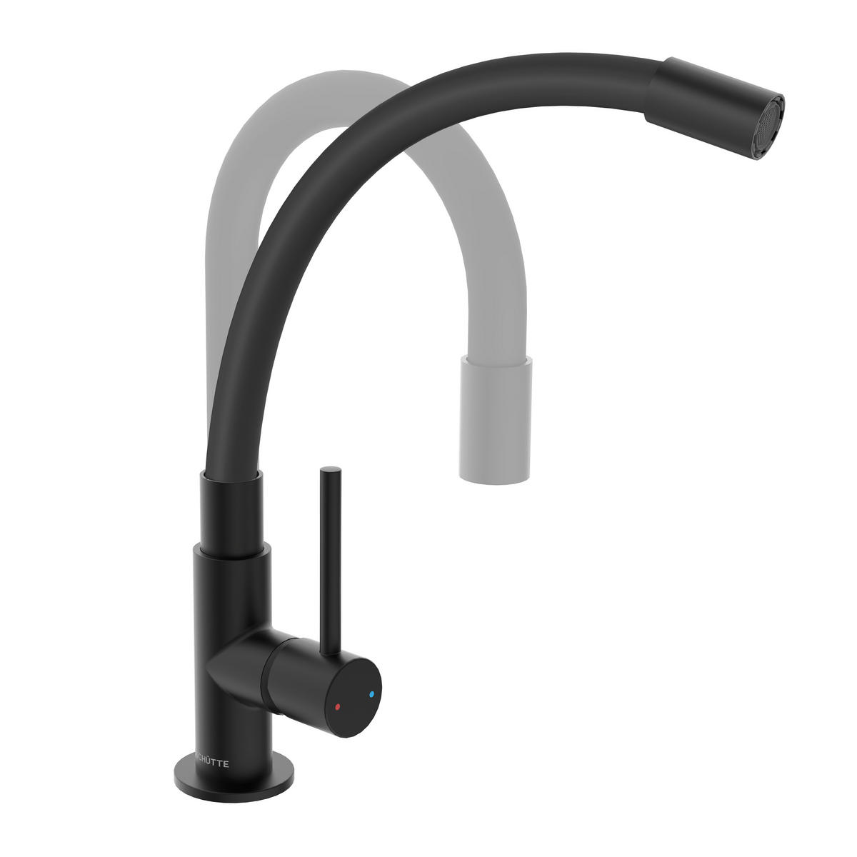 WASCHTISCHARMATUR  - Schwarz, Metall (25/20/5cm) - Schütte