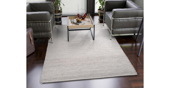 HANDWEBTEPPICH 250/300 cm Helsinki Silberfarben  - Silberfarben, KONVENTIONELL, Textil (250/300cm) - Linea Natura