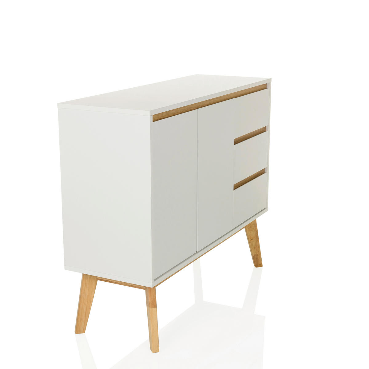 SIDEBOARD  in 97/80/34 cm  - Hellbraun/Weiß, MODERN, Holzwerkstoff (97/80/34cm) - MID.YOU