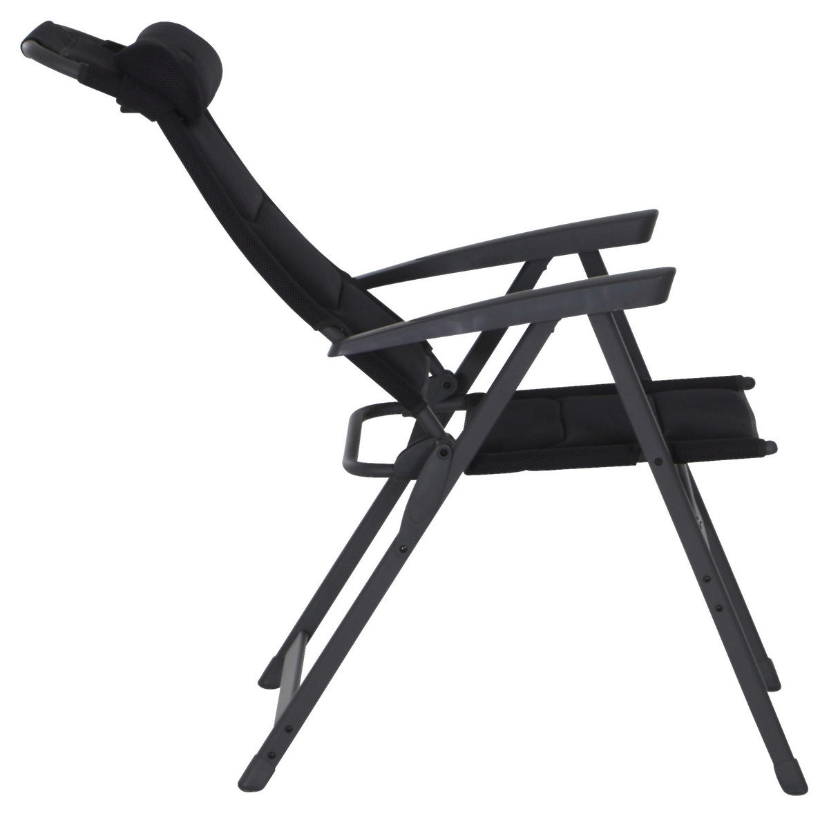 CAMPINGSESSEL - Anthrazit, KONVENTIONELL, Textil/Metall (61/121/76cm) - Siena Garden