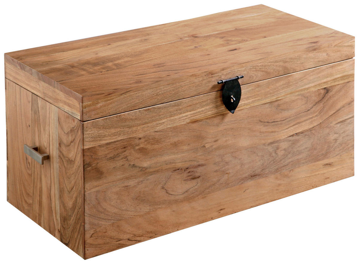 TRUHE Holz Akazie Hartholz  - Akaziefarben, Natur, Holz (80/40/40cm) - Landscape