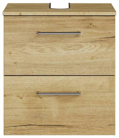 WASCHBECKENUNTERSCHRANK 45/49,8/33,3 cm  - Chromfarben/Wildeiche, KONVENTIONELL, Holzwerkstoff/Metall (45/49,8/33,3cm) - Sadena