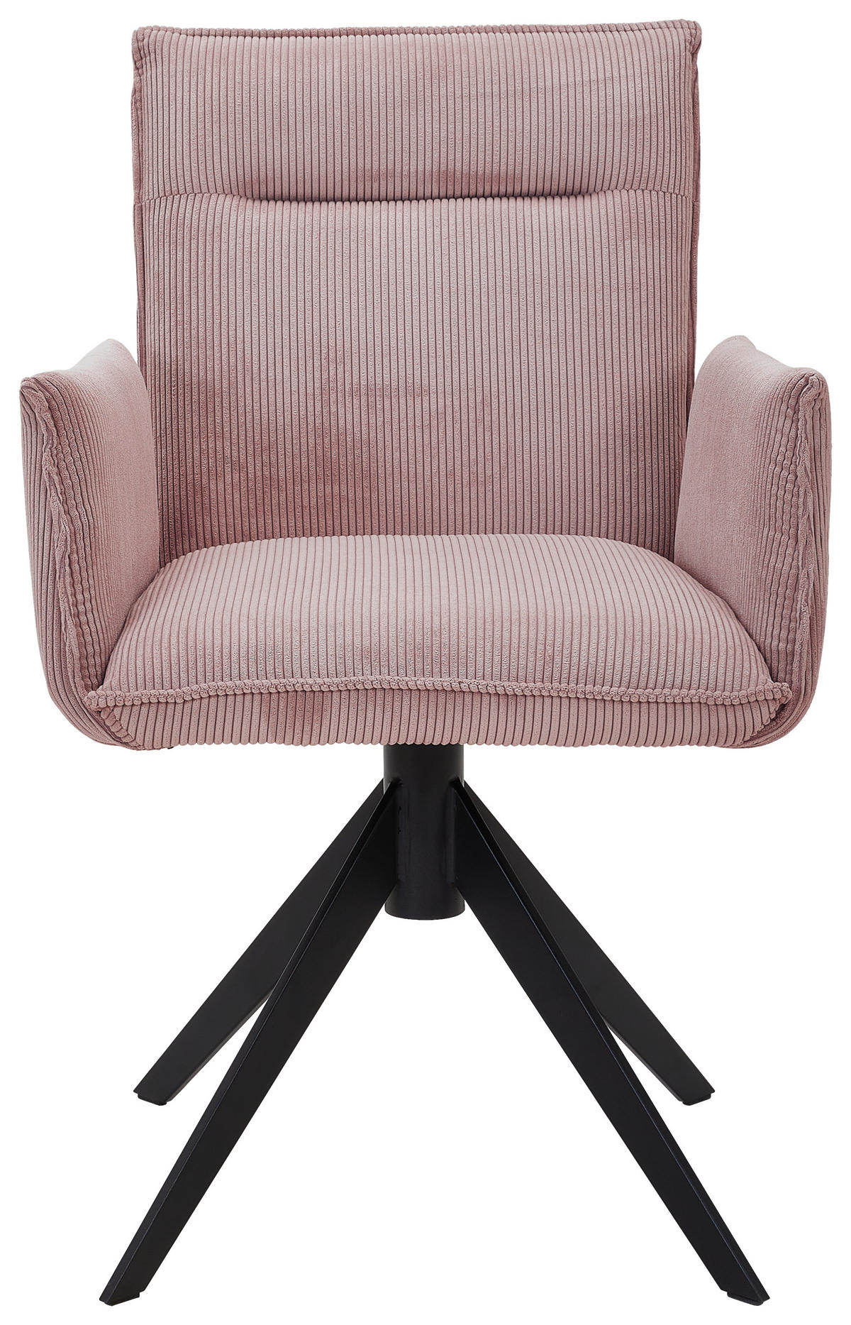 ARMLEHNSTUHL  in Eisen Cord  - Altrosa, Design, Textil/Metall (59/87/62cm) - Johann Jakob