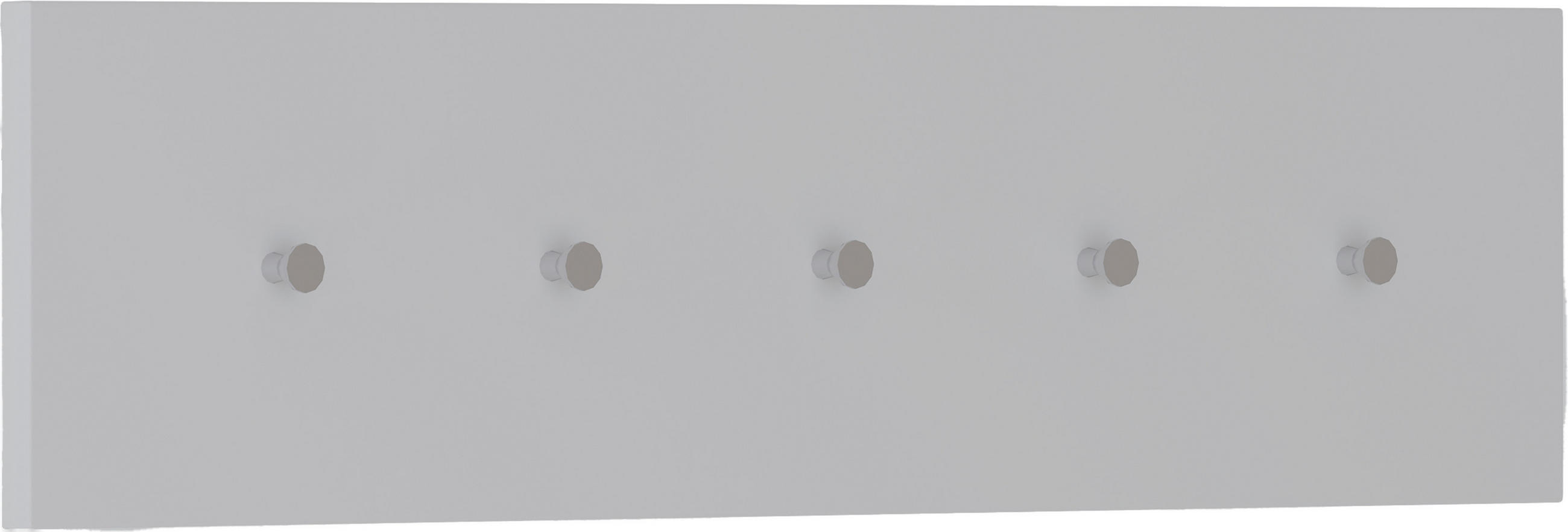 HAKENLEISTE  in Weiß  - Weiß, Design, Holzwerkstoff/Metall (100/25/5cm) - Moderano