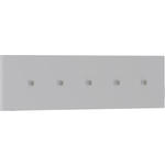 HAKENLEISTE  in Weiß  - Weiß, Design, Holzwerkstoff/Metall (100/25/5cm) - Moderano